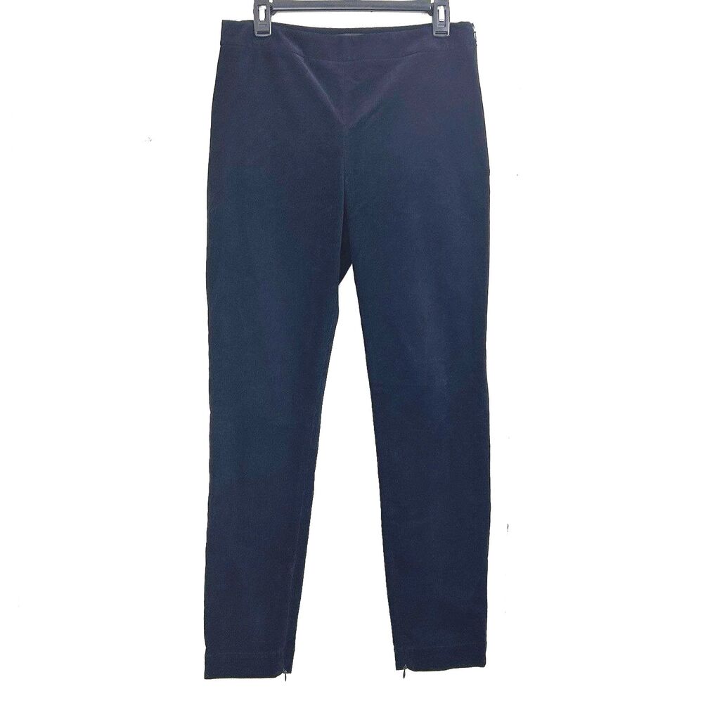 THEORY Skinny Ankle Pants Size 10 Deep Navy Corduroy Women's Pants Zip Closure